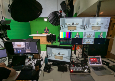 Chroma key virtual production setup