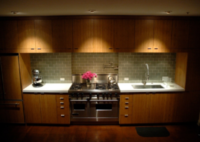 Home cook demonstrating a recipe in a cozy kitchen.