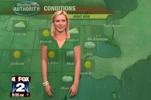 St Patricks day weather lady wearing green while telling the report enhanced 300x200 5