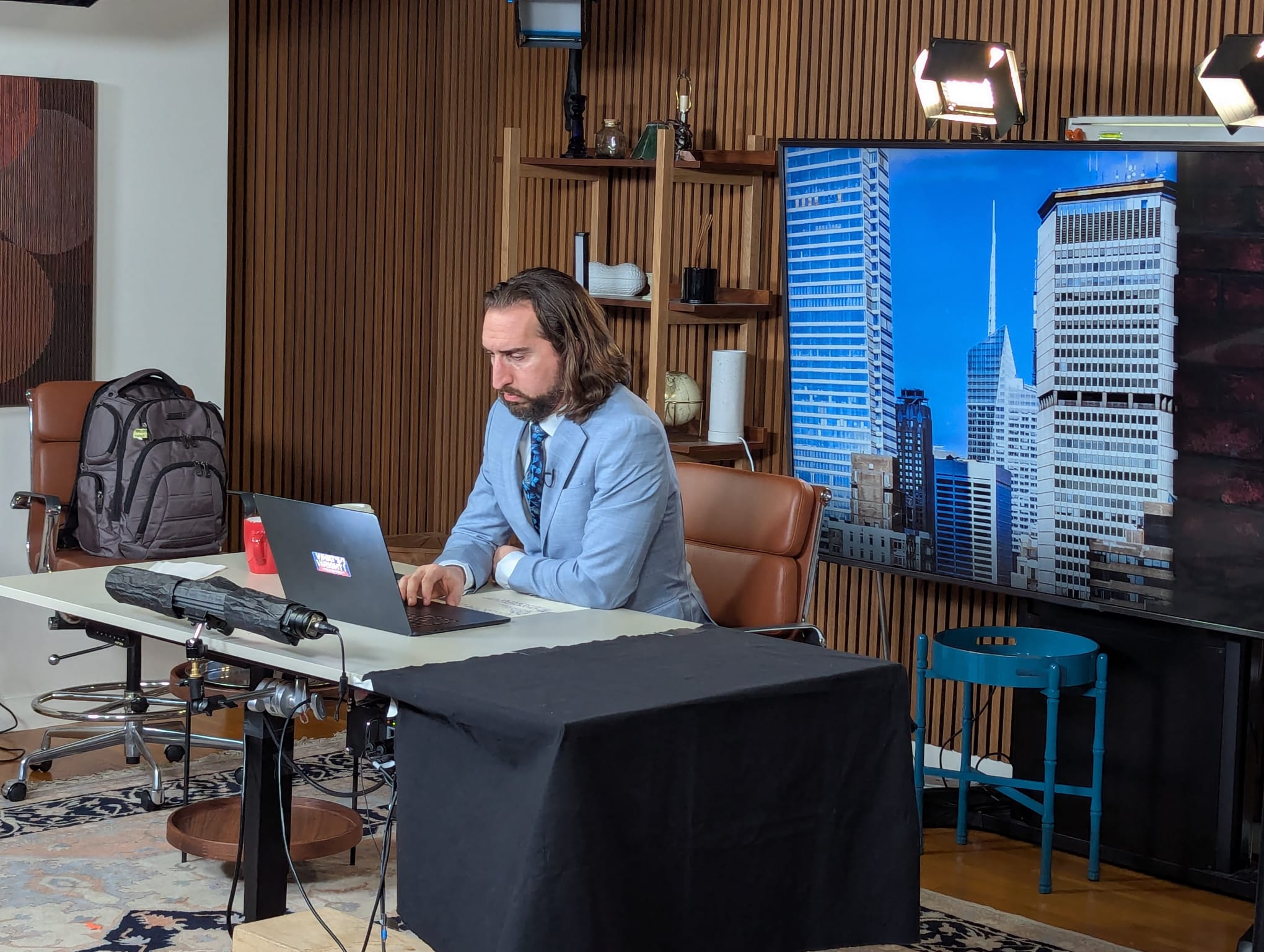 Podcast studio professional environment